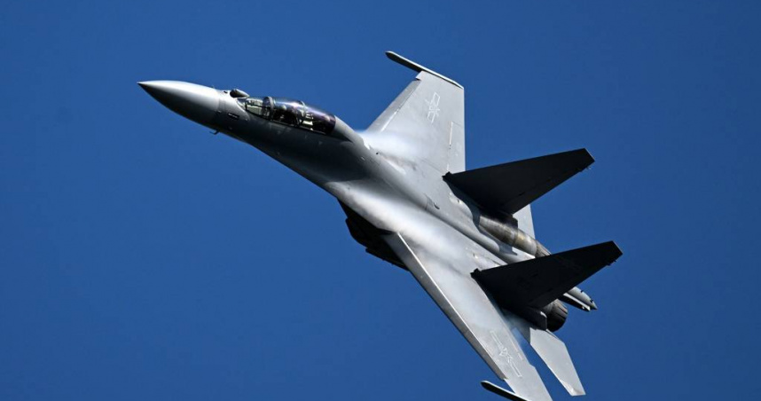 圖為共軍殲-16戰機。（示意圖／新華社）