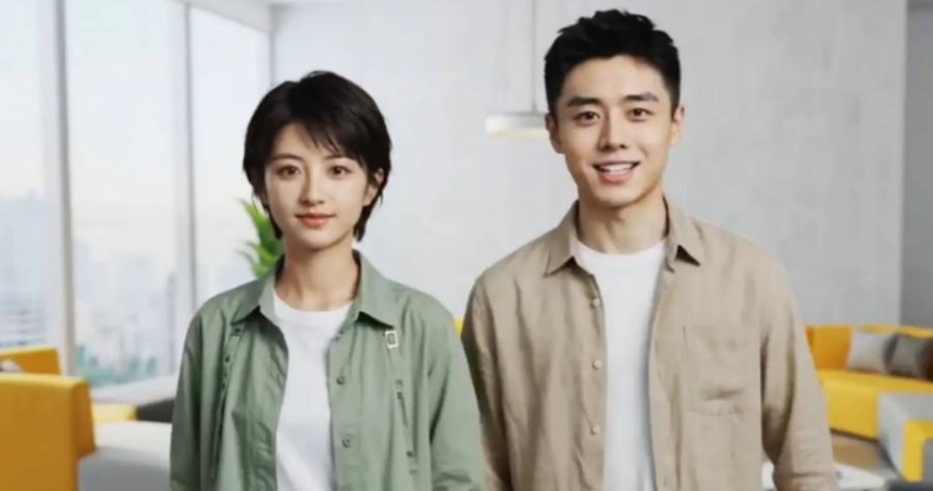 大陸影視劇製作公司耀客傳媒（Youhug Media）近日宣布旗下兩名AI演員「秦凌岳」與「林汐顏」出道，卻因為他們撞臉多名藝人，引發粉絲抵制。（圖／翻攝自微博／搜狐娛樂）