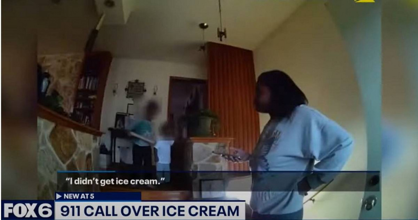 美國一名4歲男童打電話向警察控訴，稱媽媽吃掉他的冰淇淋，要求警察把她抓走。（圖／翻攝自YouTube／FOX6 News Milwaukee）
