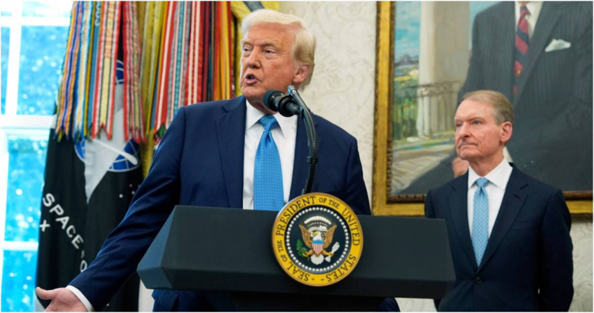 美國總統川普對中國關稅政策態度放軟。（圖／美聯社）