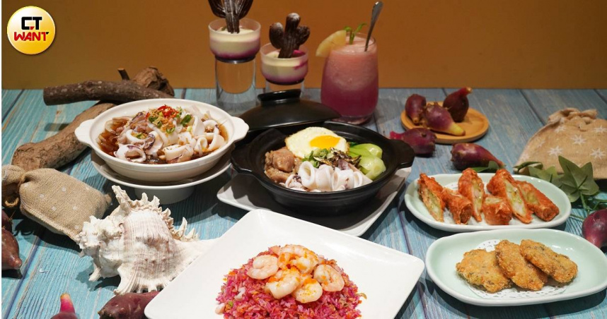 檀島香港茶餐廳以澎湖仙人掌、小卷等特產，設計出一系列夏日限定創意菜色。（圖／魏妤靜攝）