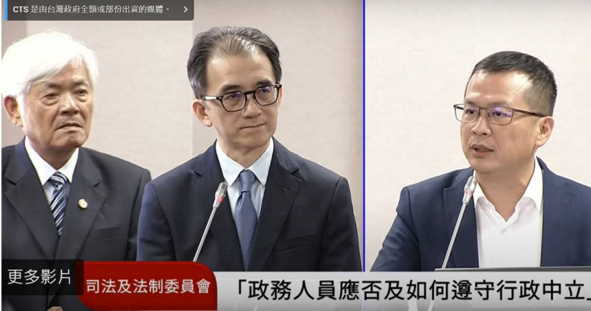 羅智強（圖右）痛批李進勇（圖左），當劉建忻（圖中）都已經證實考試院反對726國考當日舉行罷免投票，李進勇卻一意孤行，堅持要兌現柯建銘預算，在726舉行罷免票，犧牲考生權益，他要嚴厲譴責（圖／國會頻道）