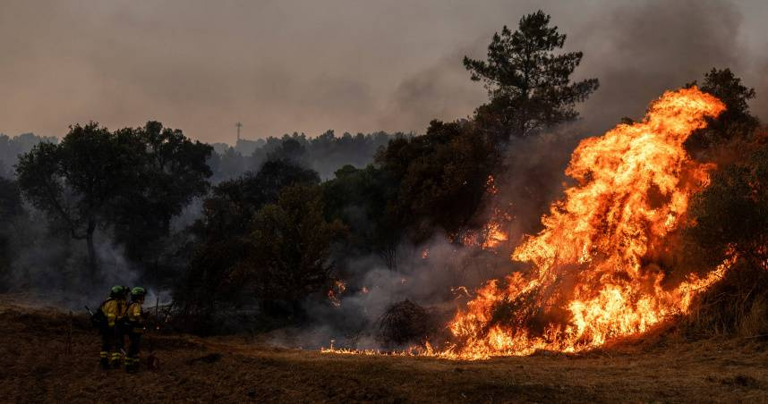 西班牙多地區出現嚴重野火。（圖／達志／路透社）