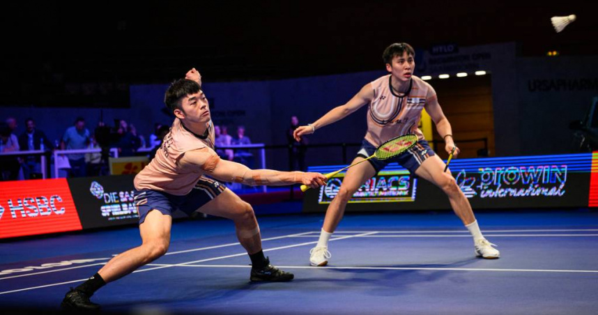 王齊麟（左）、邱相榤（右）在日本熊本大師賽晉級16強，期待延續上一站海洛公開賽奪冠氣勢，乘勝追擊。（資料照／Badminton Photo提供）