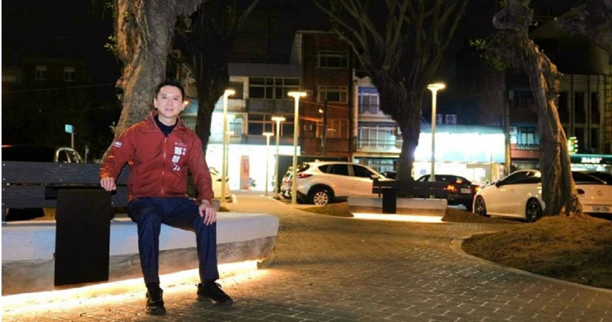 新竹縣竹北市長鄭朝方（圖）主導竹北「仁義市場」停車場改善計畫已經完工。（圖／翻攝自竹北市公所媒體群組）