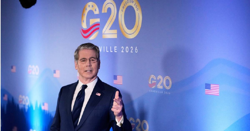 美國財政部長貝森特（Scott Bessent）出席20國集團（G20）財長與央行總裁峰會。（圖／達志／美聯社）