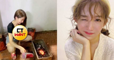 郭書瑤教生火烤肉!緊身衣炸出「I字深溝」 女粉絲:連我都無法好好看