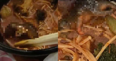 都吃一半了!湯裡浮出「大魷魚塊」 她一看狂嘔:是整隻死老鼠