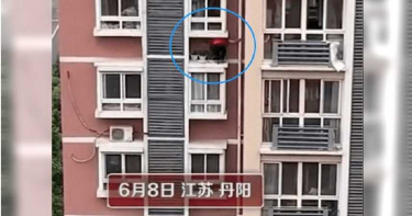 陸男「用生命澆花」!擠6樓窗外狹小空間顧盆栽 網怒:花盆放那啥奇葩位置