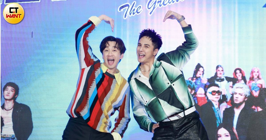 陳漢典、曾子余一同出席「巨星耶誕演唱會」卡司公布記者會。（圖／常朝貴攝）