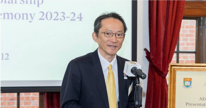 曾任日本駐香港副總領事的西海茂洋，已於8月4日就任日本駐重慶總領事館代理總領事一職。（圖／翻攝自Facebook／日本國駐香港總領事館 Consulate-General of Japan in Hong Kong - 日本知多D）