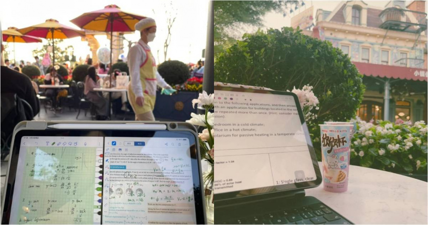 近日，越來越多中國年輕人在辦了遊樂園或健身中心的年卡後，將這些地方當成「自習室」在此讀書。他們主張辦了年卡之後，進出這些地方的價格不僅比傳統「K書中心」便宜，累了還可以去旁邊的設施玩上一場、做幾組運動變換心情。（圖／翻攝小紅書）