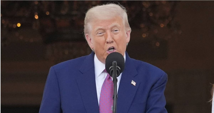 川普向示威者撂狠話，若來鬧場將採取非常強力的鎮壓。（圖／達志／美聯社）