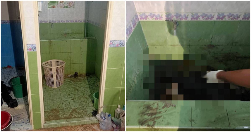 泰男掐死老媽，再用水泥封屍在浴缸內。（圖／翻攝自TalknewsOnline臉書）