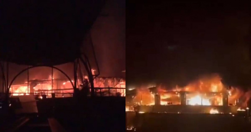 印度果阿邦一家夜店發生嚴重火災。（圖／翻攝自X／@WarHorizon、@theinformant_x）