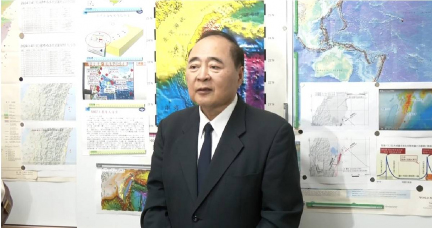 前中央氣象局地震測報中心主任郭鎧紋。（圖／翻攝自《中時新聞網》臉書直播）