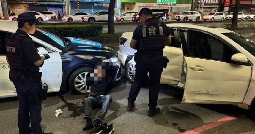 高雄街頭毒駕失控上演1.3公里警匪追逐　狂撞4車釀3傷才落網
