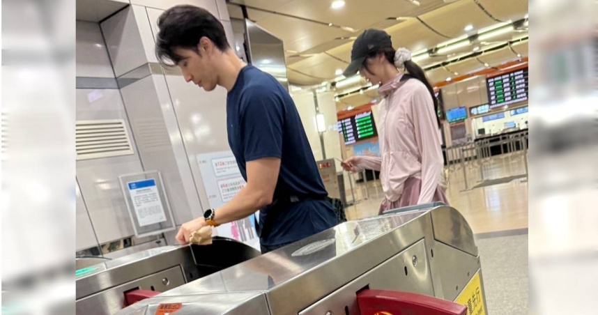 娛樂報報／錦榮練完肌現身高鐵站　混血女友相伴「胸部以下都是腿」
