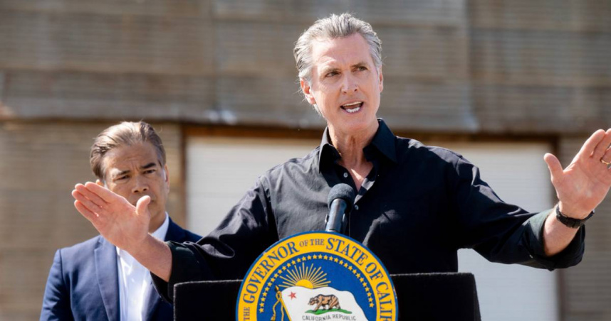 加州州長紐森（Gavin Newsom）。（圖／美聯社／達志）