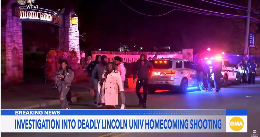 美國賓州「林肯大學」驚傳槍響。（圖／翻攝自ABC News）