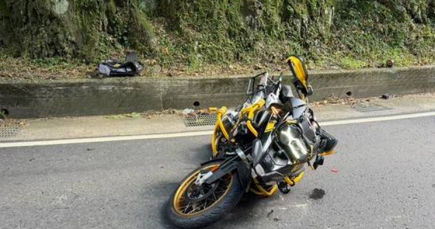 百萬「大黃蜂」北宜跑山失控！　英男過彎外拋猛撞貨車驚險骨折