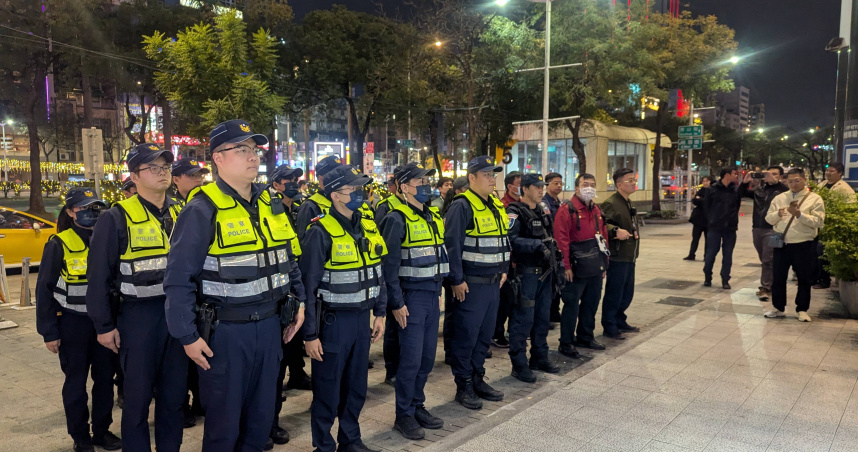 加強重要節日安全維護工作20日開跑，蔣萬安也特別前往中正一分局視察。（圖／翻攝畫面）