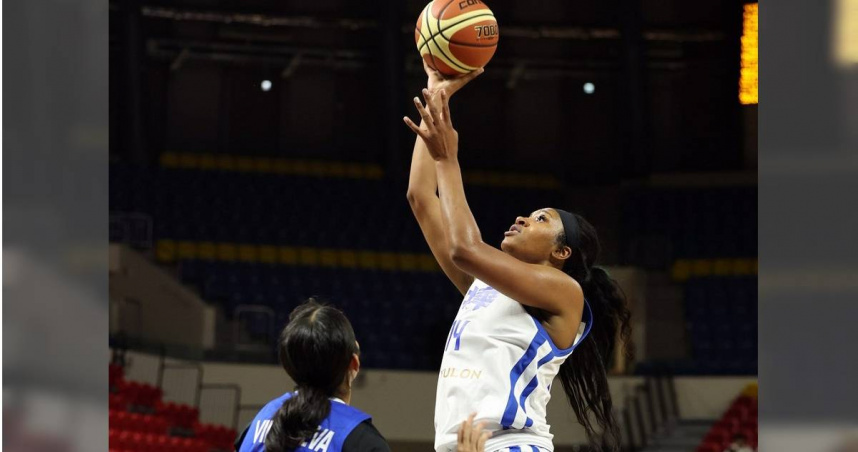 不能隨著中華隊打亞洲盃的庫克絲5日拿下全隊最高17分。(圖／中華籃協提供)