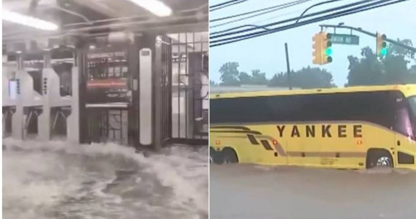 美國東岸受到劇烈天氣影響，多州出現災情。（圖／翻攝自X）