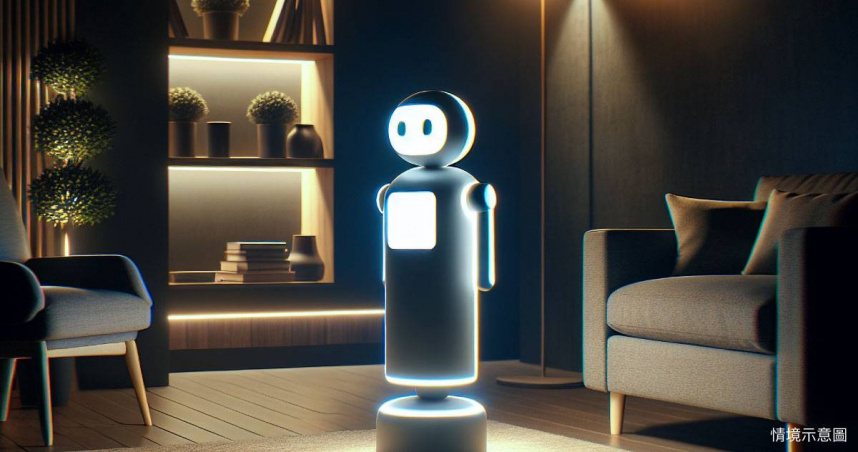 你以為AI是科技，其實他已是生活，智能機器人進駐「永尚謙玥」。(圖／業者提供)