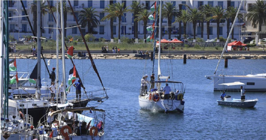 「全球堅韌船隊」部分船隻曾停靠突尼西亞。（圖／達志／美聯社）