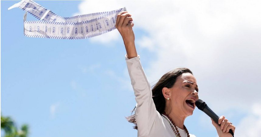 2025年諾貝爾和平獎在挪威奧斯陸揭曉，由委內瑞拉反對派領袖馬查多獲獎。（圖／達志／美聯社）