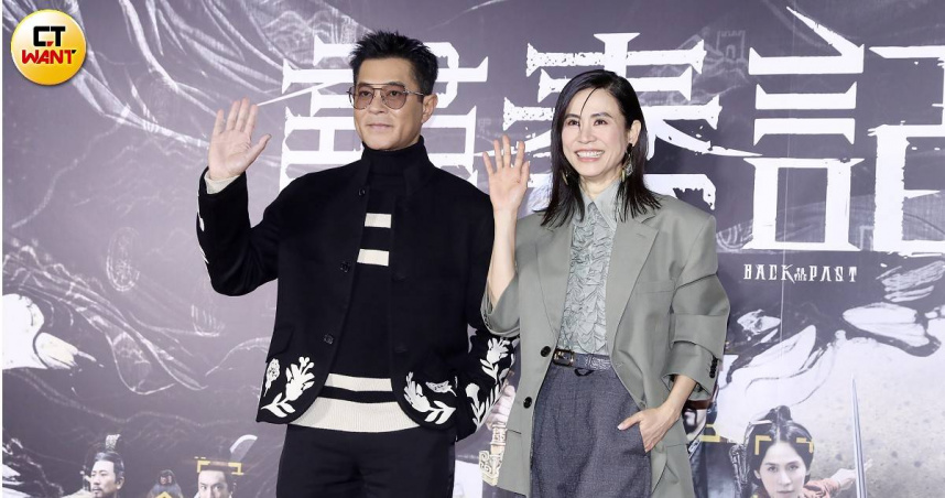 古天樂、宣萱出席《尋秦記》記者會。（圖／侯世駿攝）