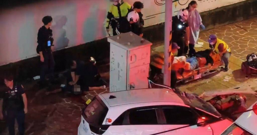 桃園警匪追逐車禍　2無辜路人遭撞命危搶救中