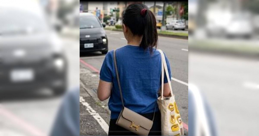 陳幸妤隨身背的帆布包成焦點。該款帆布袋是美國加州大學爾灣分校(UCI)與英國藝術家Julia Gash聯名設計的帆布包。（圖／翻攝畫面）