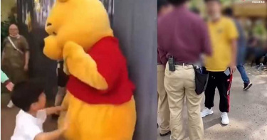 屁孩突衝出「狂毆小熊維尼」!失落背影惹心疼 父竟囂張嗆:都道歉了想怎樣