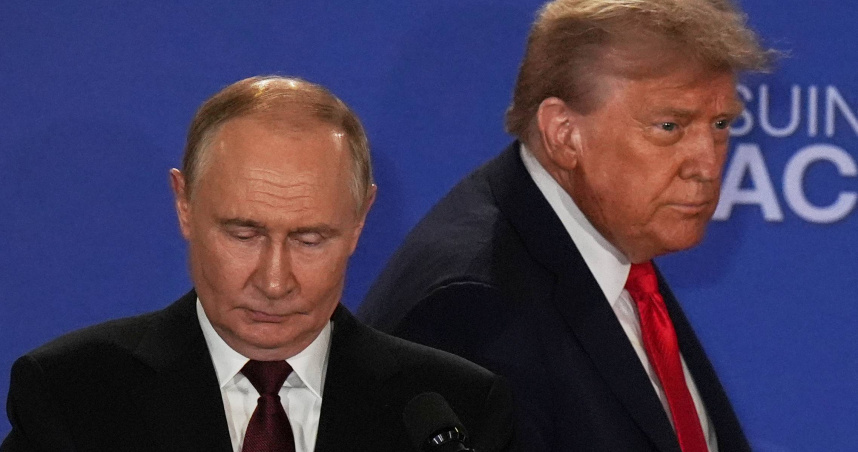 美國總統川普與俄羅斯總統普丁於15日在阿拉斯加舉行峰會。（圖／達志／美聯社）