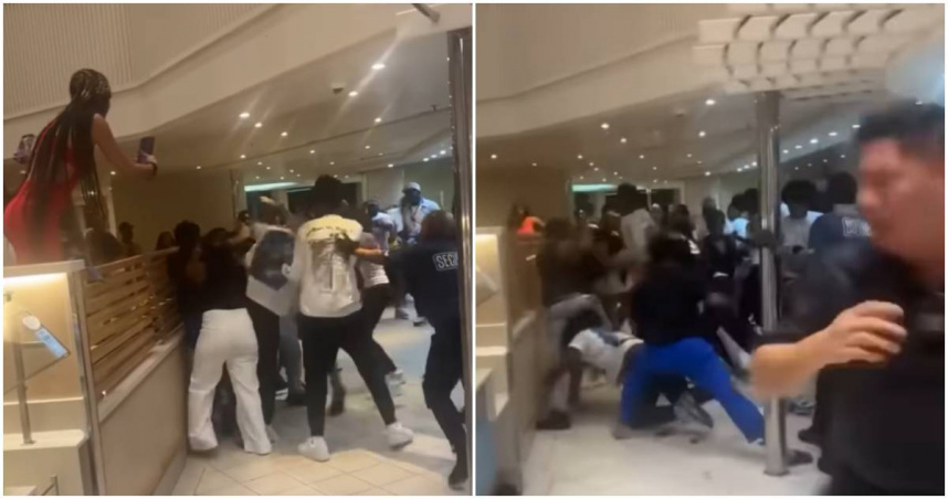 近日，美國嘉年華郵輪「陽光號」的餐廳爆發了一場有約20名乘客捲入的激烈鬥毆事件，有目擊者透露，事件的導火線疑似是餐廳的一盤雞柳條。（圖／翻攝IG／mikeisterra）