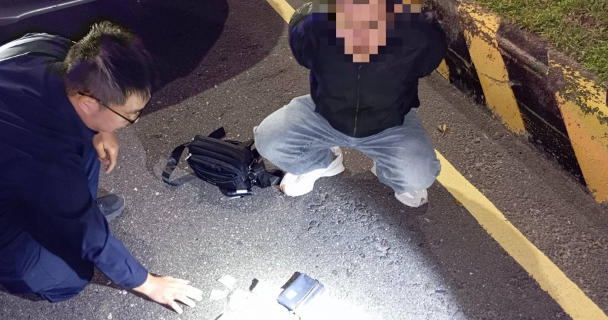 王姓男子吸食安非他命後還開車上路，與車上乘客一同被逮。（圖／翻攝畫面）