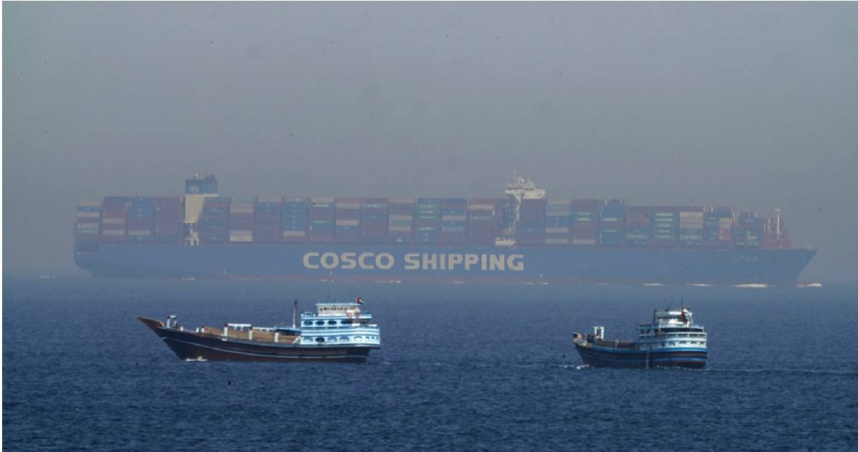 美國於美東時間9日針對通行於荷姆茲海峽（Strait of Hormuz）的商業船隻發布最新指引。（示意圖／達志／美聯社）