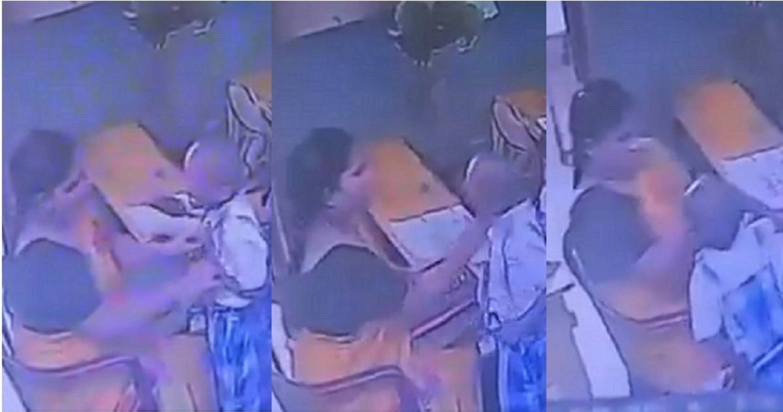 印度一名6歲男童特賈（Pranay Teja）因沒寫完作業，遭女教師搧巴掌後昏倒，送醫不治。教室監視器畫面流出後，引發社會各界關注。（圖／翻攝自X）