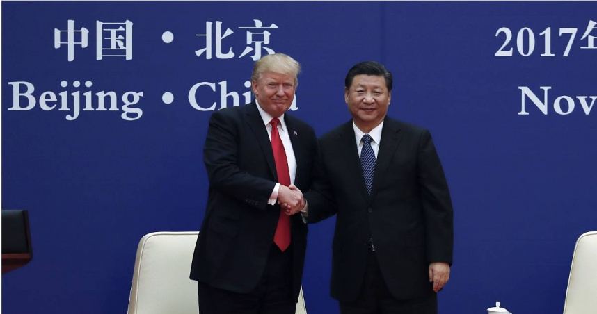 2017年11月的川習會。（圖／達志／美聯社）