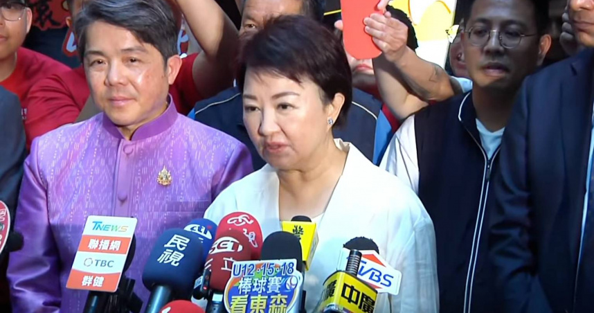 盧秀燕表示，政府在前線談判非常辛苦，希望大家對於結果靜待佳音。（圖／截自中時新聞網直播）