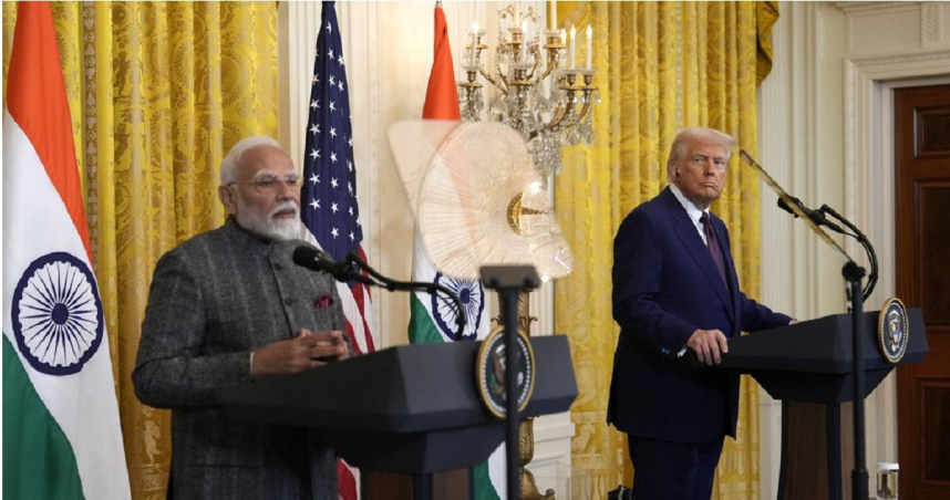 印度總理莫迪（左）、美國總統川普（右）。（圖／達志／美聯社）