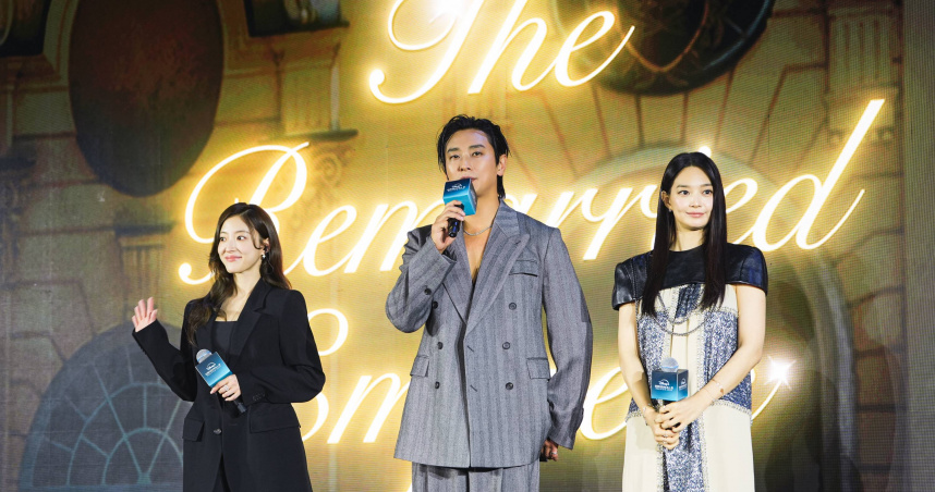 李世榮（左起）、朱智勛、申敏兒主演《再婚皇后》。（圖／Disney+提供）