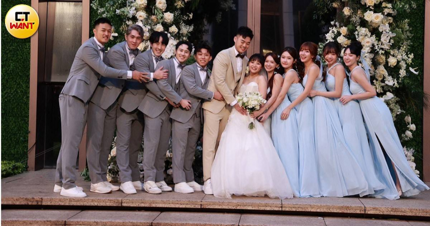 禾羽受邀擔任伴娘王齊麟與陳詩媛的婚禮伴娘。（圖／蘇聖倫攝）