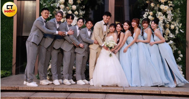 禾羽受邀擔任伴娘王齊麟與陳詩媛的婚禮伴娘。（圖／蘇聖倫攝）