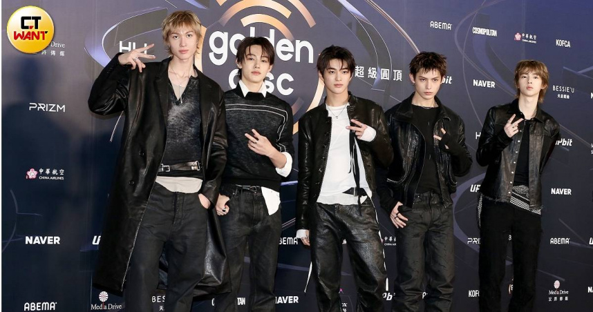 大勢新人團體CORTIS登上紅毯。（圖／侯世駿攝）