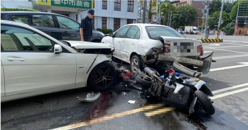 豐原毒駕女開賓士猛撞車陣！騎士遭夾擊慘死　驗出4毒陽性竟稱有喝美沙酮