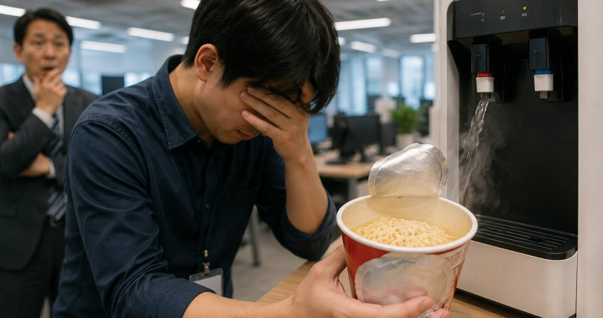 一名年輕工程師突然提出離職，主管原以為與薪資或工作壓力有關，沒想到答案竟指向公司的飲水機。（示意圖／AI生成）