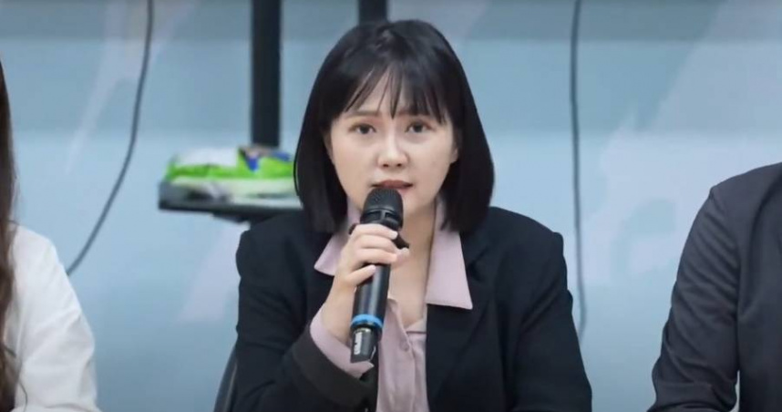 民眾黨發言人吳怡萱21日強調，請民進黨不要雙重標準，林國成已公開道歉，政治人物不該見獵心喜。（圖／翻攝自民眾之聲）